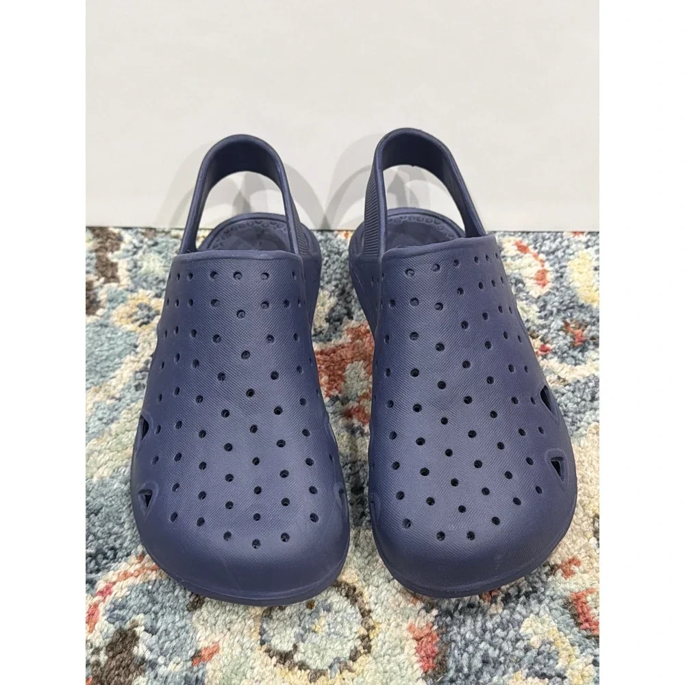 Totes Everywear Clogs Kids Size 13-1 Navy Blue Sol Bounce Slip On EUC